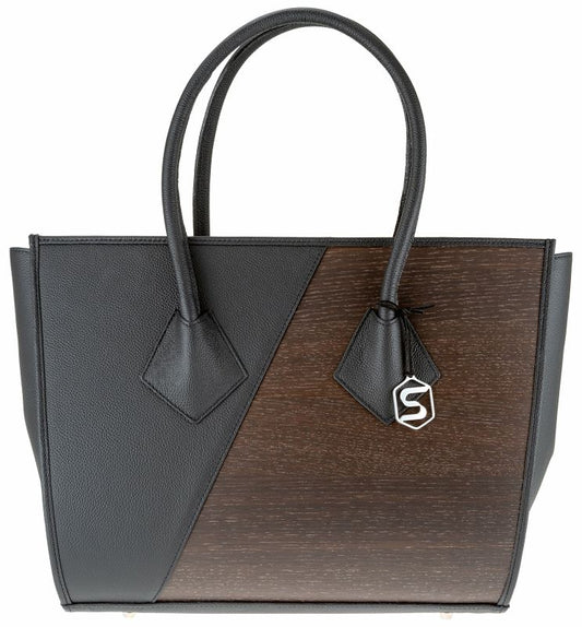 Handtasche Betty Schwarz/Holz